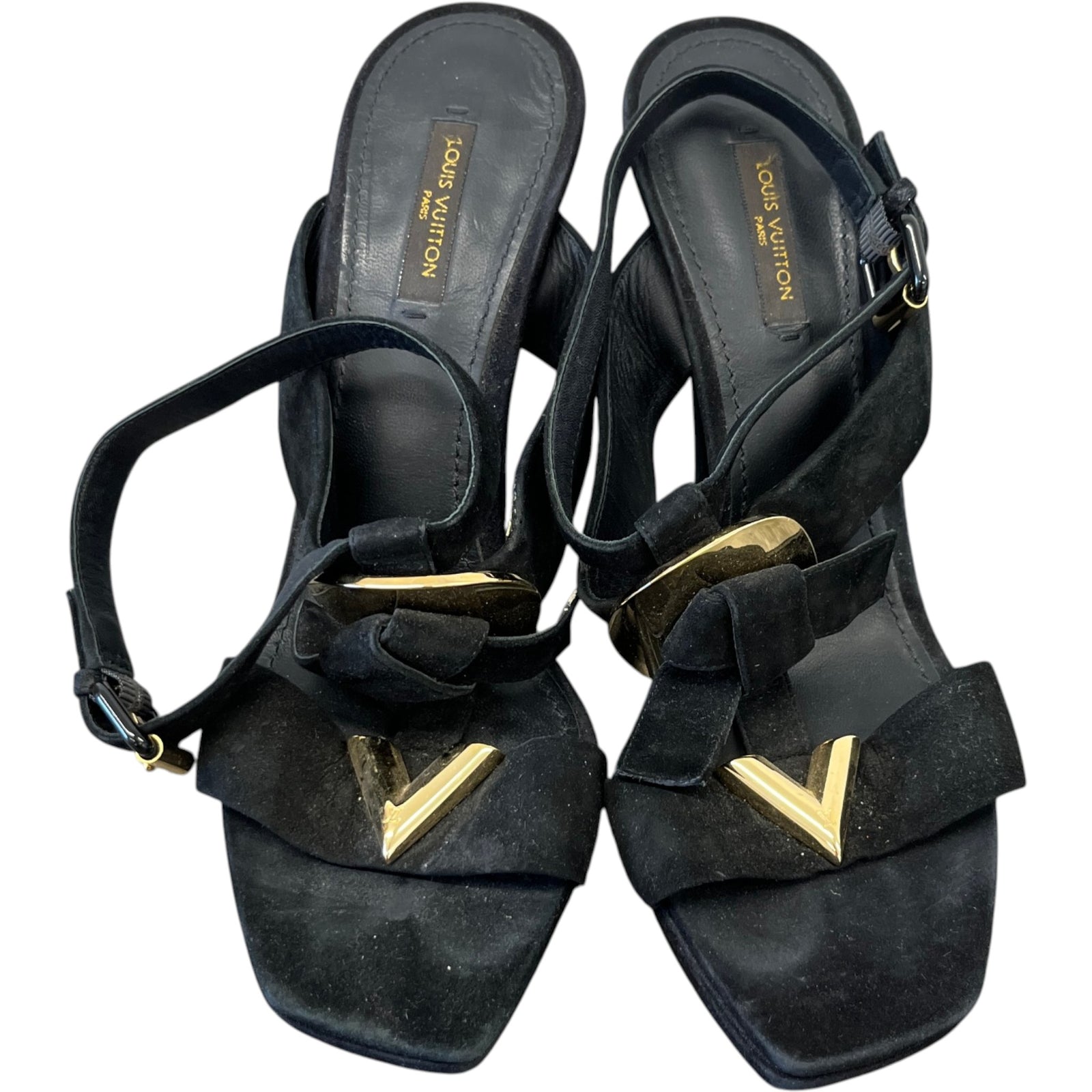 Women's V Logo Heels Black Size EU 39 / UK 6 - Photo 6