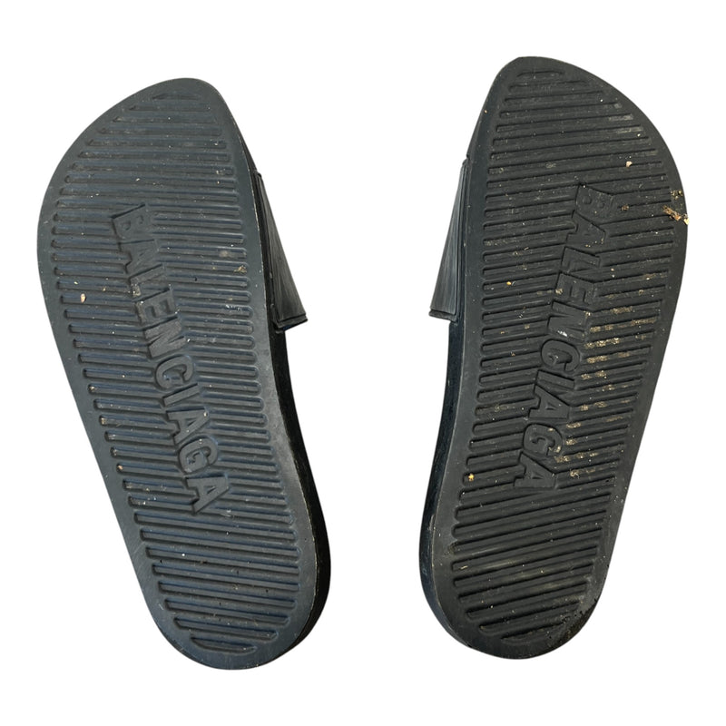 Men's Logo Slides Black Size EU 40 / UK 6