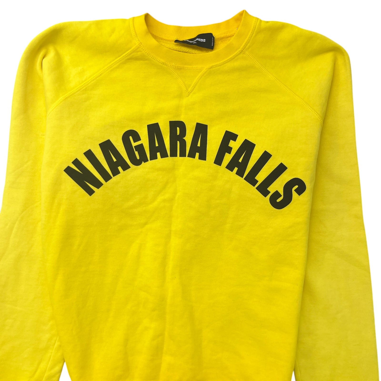 Men's Niagara Falls Print Sweatshirt Yellow Size XL - Photo 5