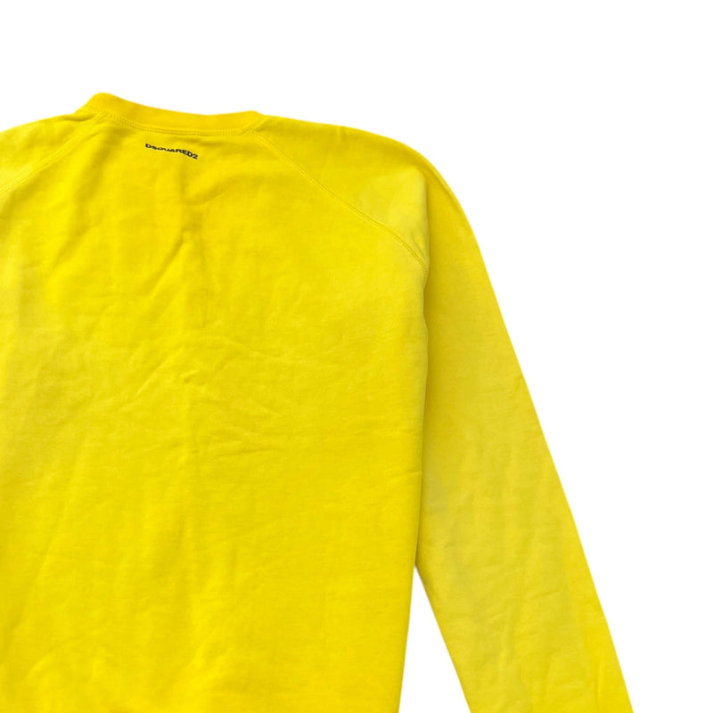 Men's Niagara Falls Print Sweatshirt Yellow Size XL