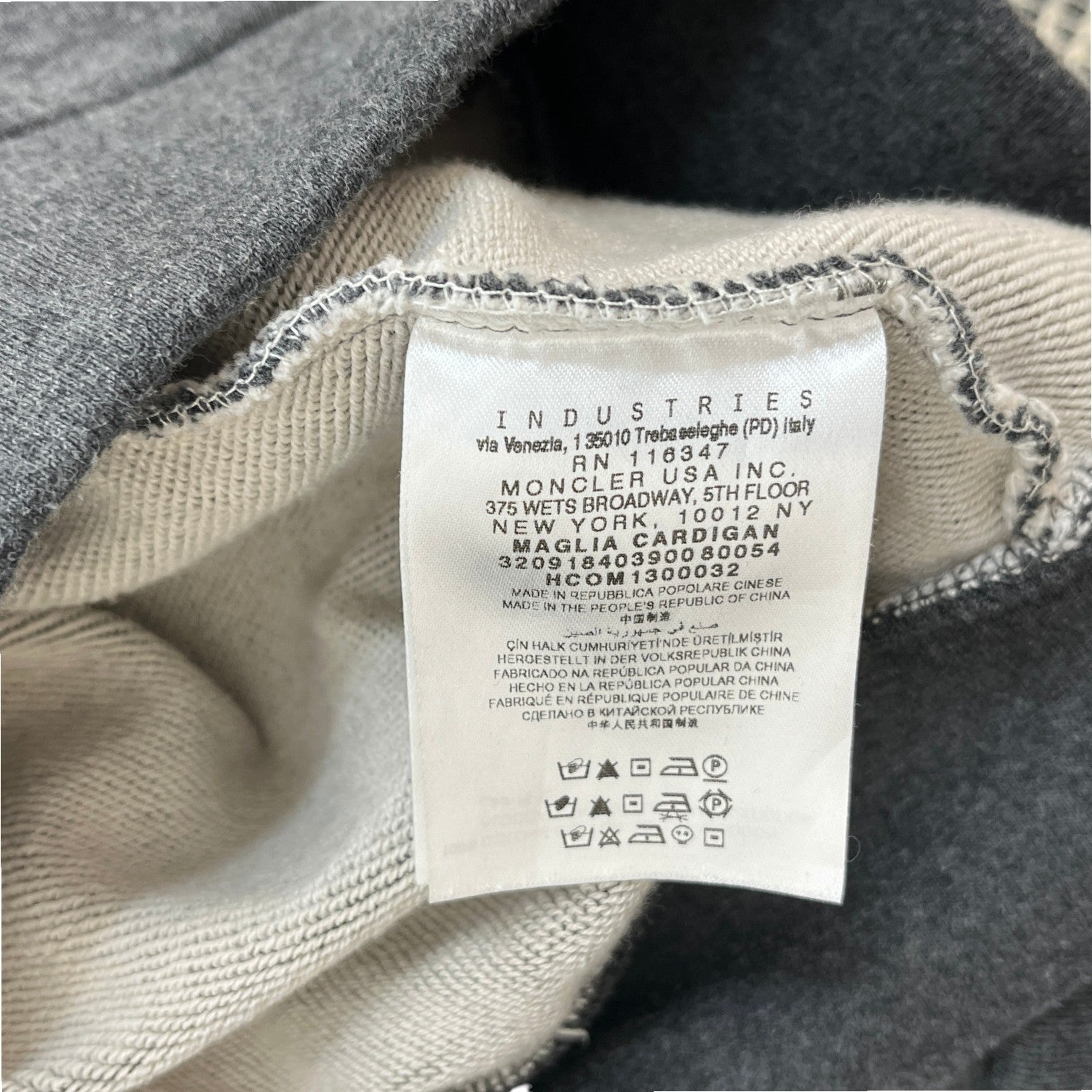 Men's Maglia Zip Up Hoodie Grey Size L - Photo 6