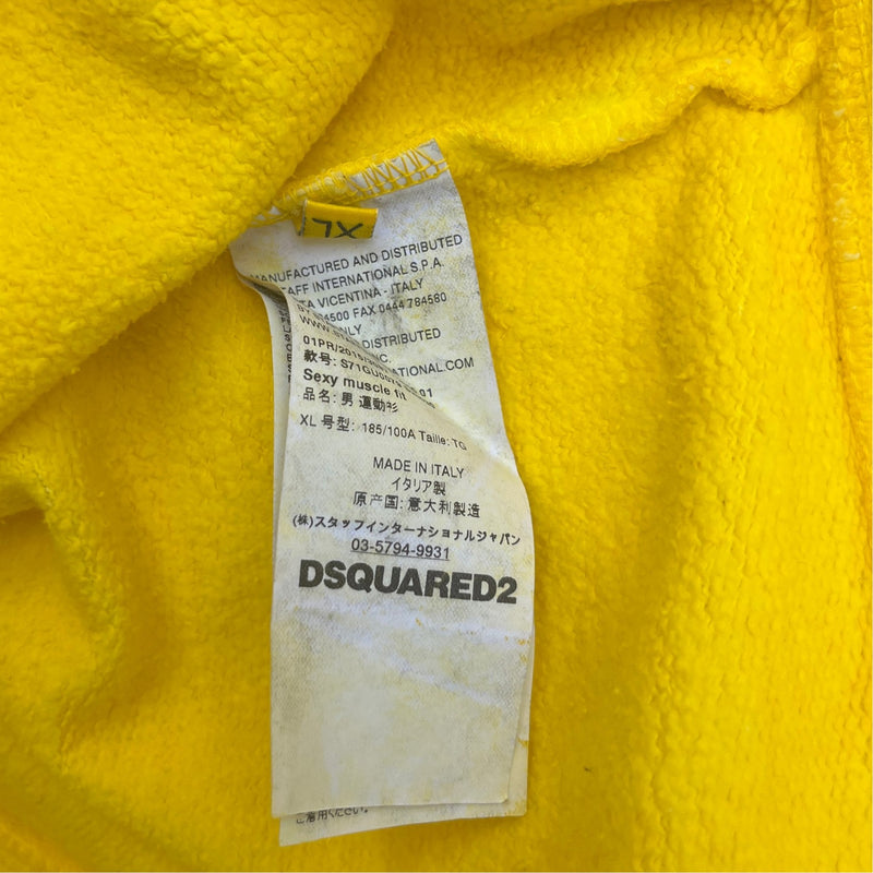 Men's Niagara Falls Print Sweatshirt Yellow Size XL