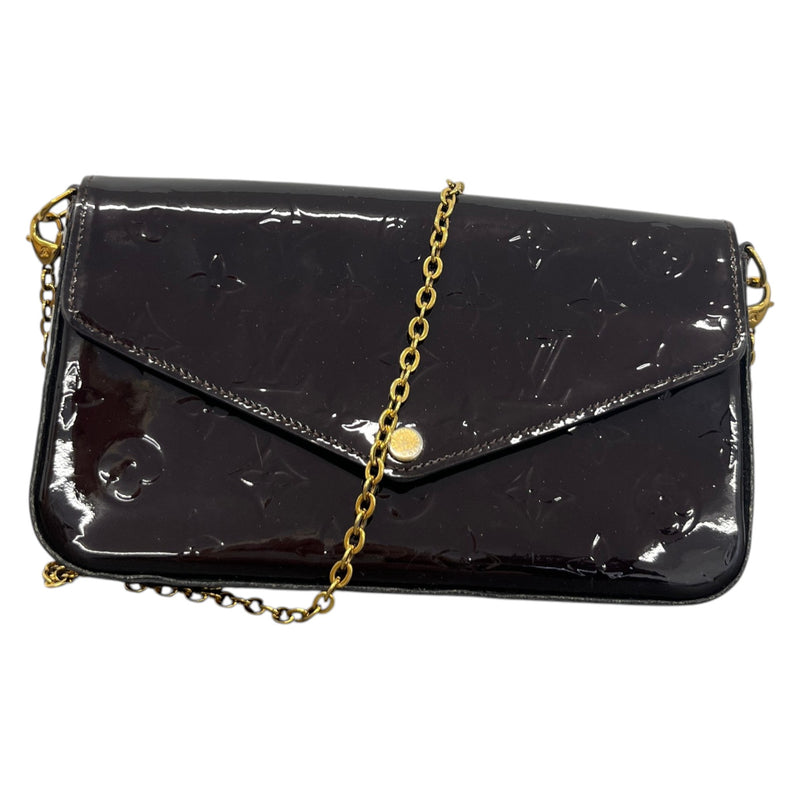 Women's Monogram Vernis Pochette Felice Crossbody Bag Brown