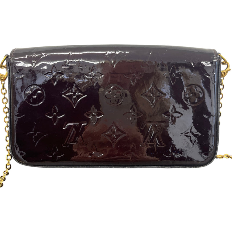 Women's Monogram Vernis Pochette Felice Crossbody Bag Brown