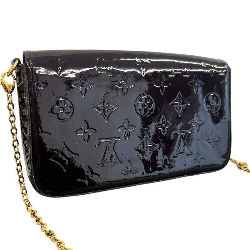 Women's Monogram Vernis Pochette Felice Crossbody Bag Brown