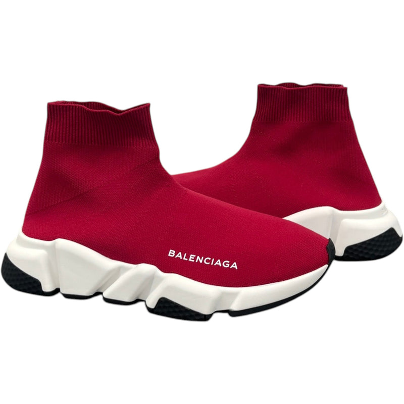 Women's Speed Sock High Trainers Burgundy Size UK 4 / EU 37