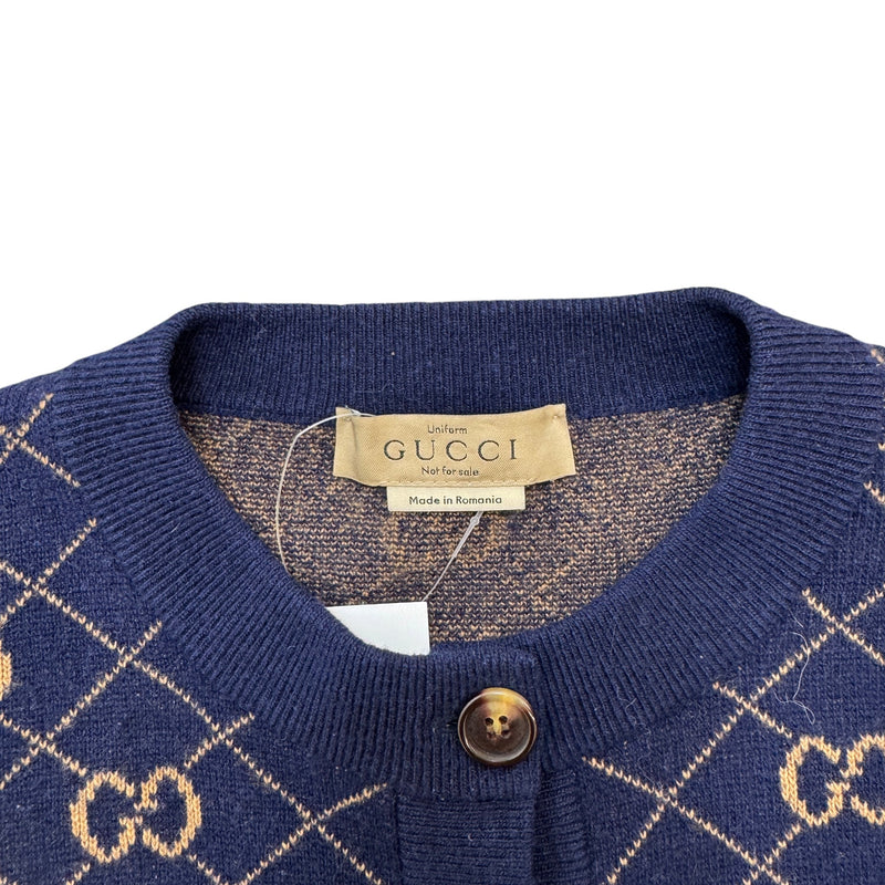 Women's GG Jacquard Cardigan Navy Size XXXXL / UK 22