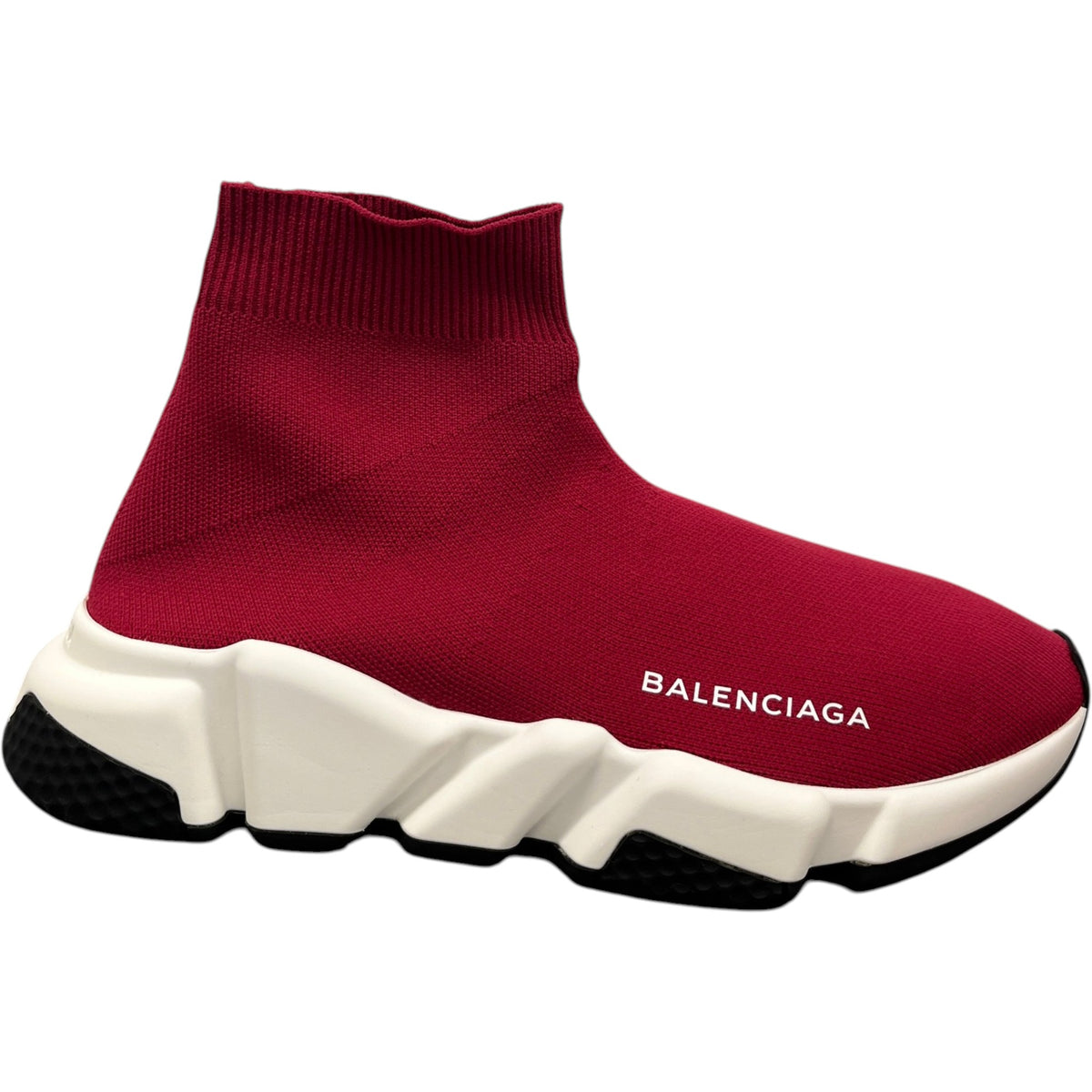 Women's Speed Sock High Trainers Burgundy Size UK 4 / EU 37 - Photo 1