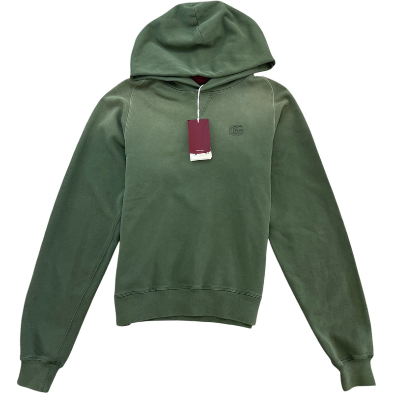 Men's Embroidered Logo Hoodie Khaki Size S