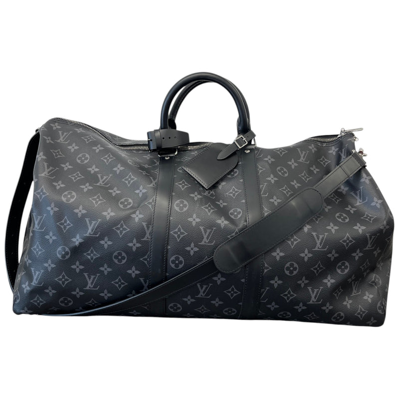 Men's Monogram Eclipse Keepall 55 Bandoulire Bag Black