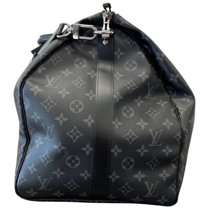 Men's Monogram Eclipse Keepall 55 Bandoulire Bag Black