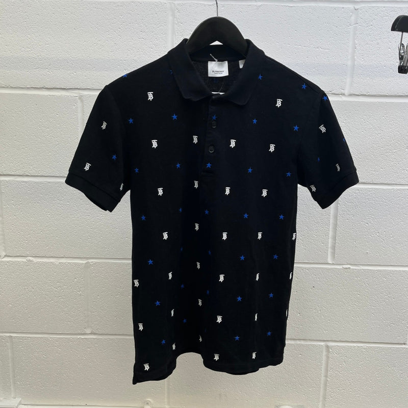 Men's Monogram Stars Polo Shirt Black Size S