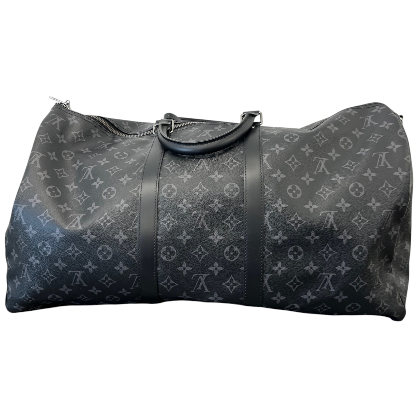 Men's Monogram Eclipse Keepall 55 Bandoulire Bag Black - Photo 3