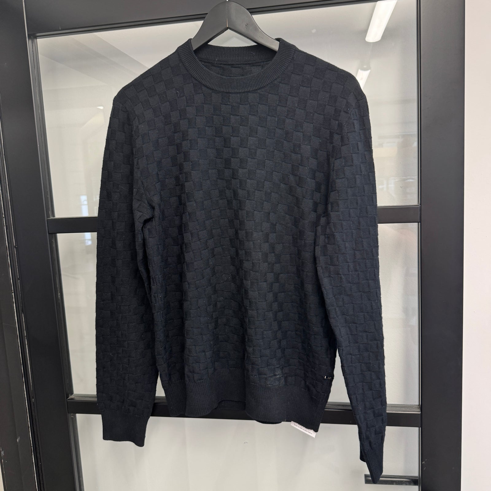 Men's Damier Sweatshirt Black Size S - Photo 6