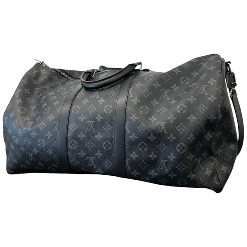 Men's Monogram Eclipse Keepall 55 Bandoulire Bag Black
