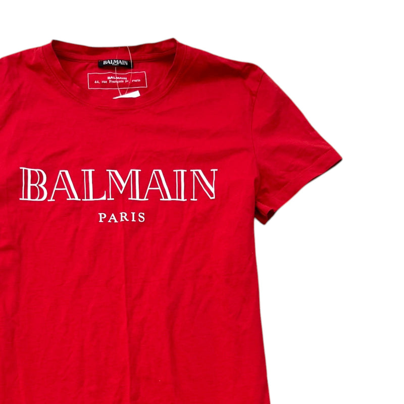 Men's Logo Print T-Shirt Red Size S