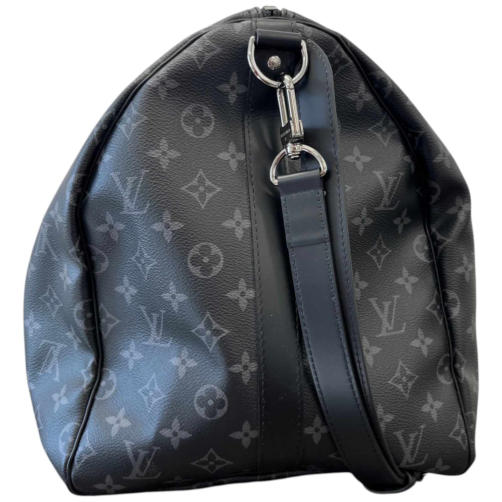 Men's Monogram Eclipse Keepall 55 Bandoulire Bag Black - Photo 7