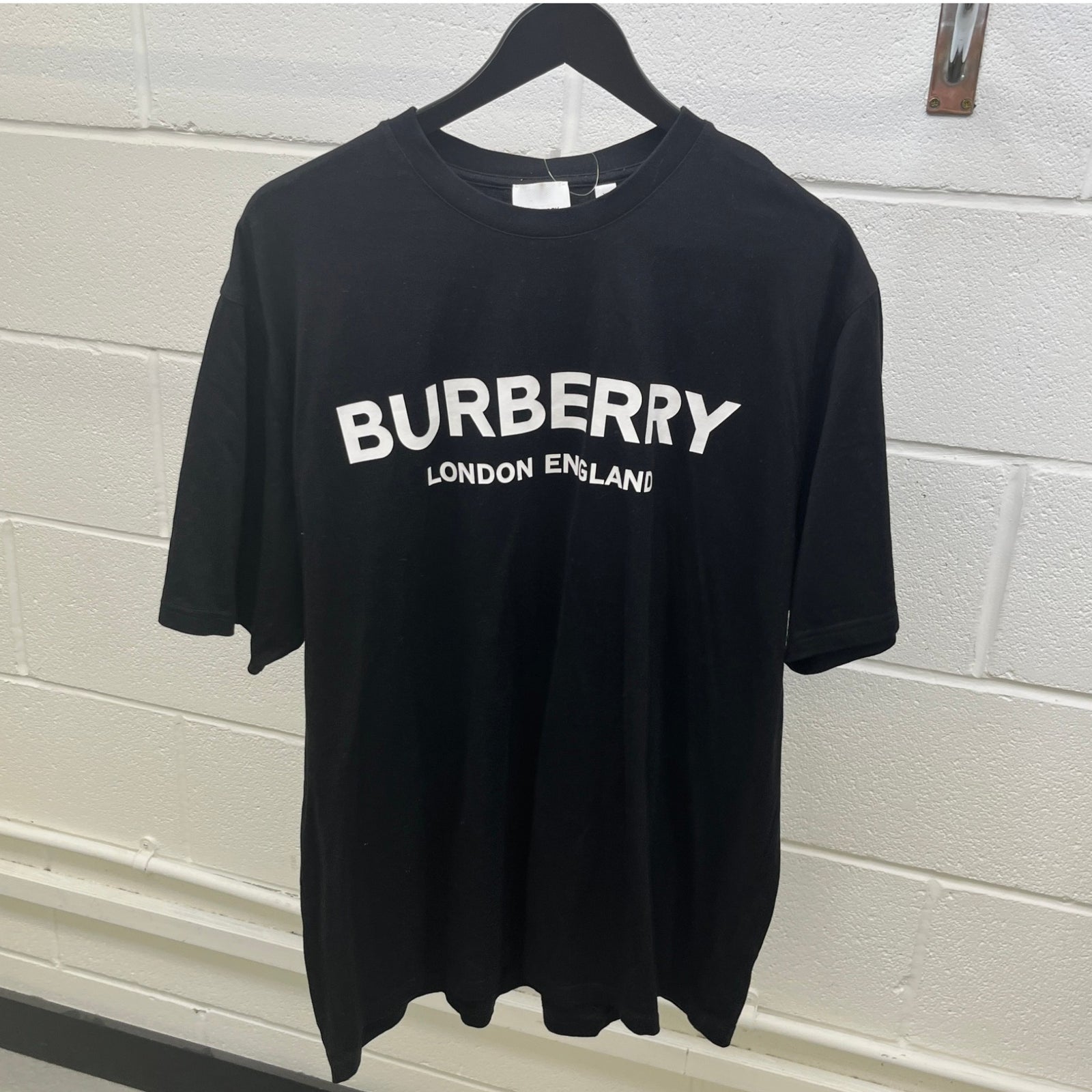 Men's Logo Print T-Shirt Black Size XL - Photo 8
