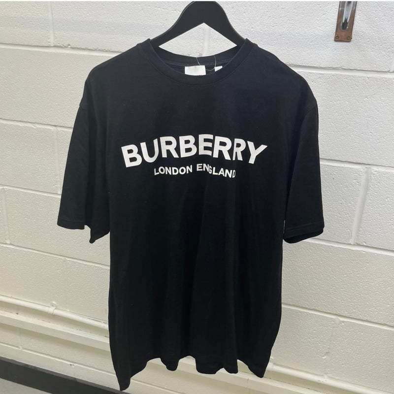 Men's Logo Print T-Shirt Black Size XL