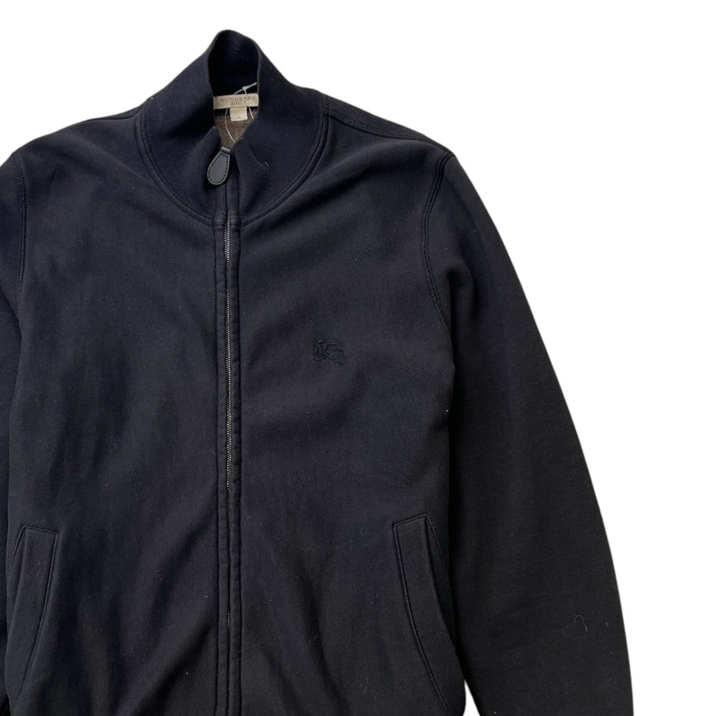 Men's Brit Check Full Zip Sweatshirt Black Size M