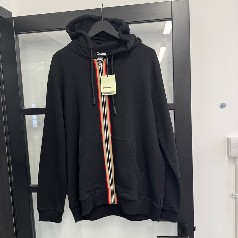Men's Lexington Icon Stripe Hoodie Black Size M