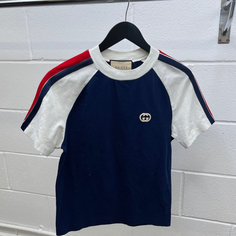 Men's Embroidered Logo T-Shirt Navy Size XS