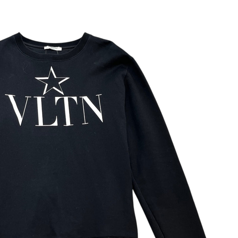 Men's Logo Print Sweatshirt Black Size M
