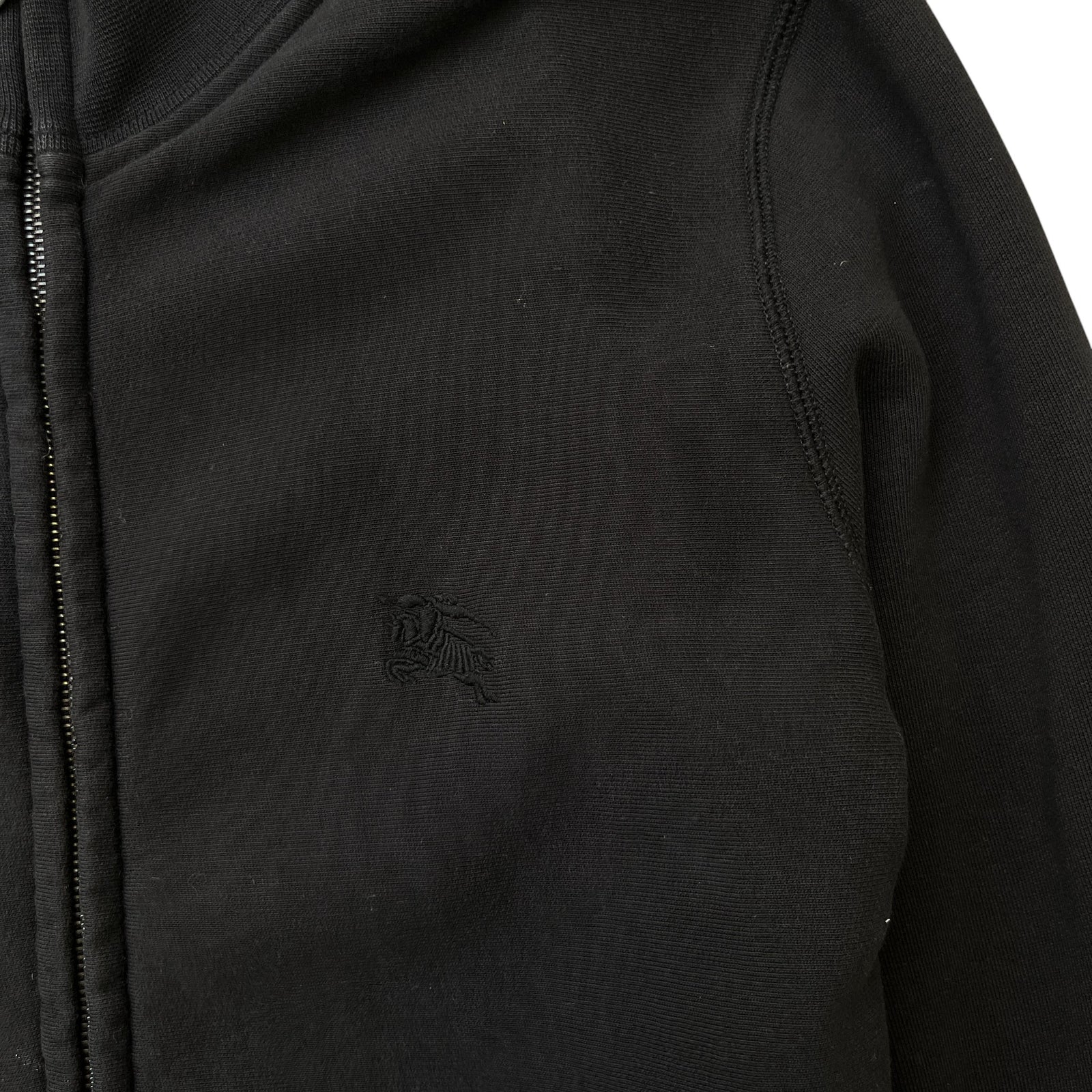 Men's Brit Check Full Zip Sweatshirt Black Size M - Photo 5