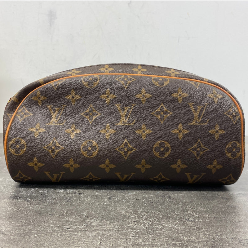 Men's Monogram Dopp Kit Toiletry Bag Brown