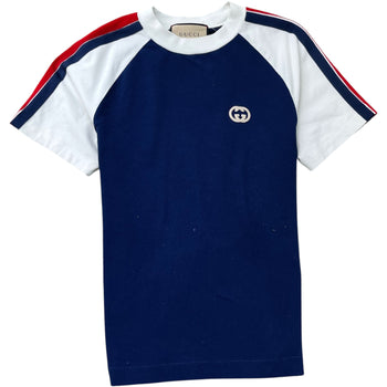 Men's Embroidered Logo T-Shirt Navy Size XS