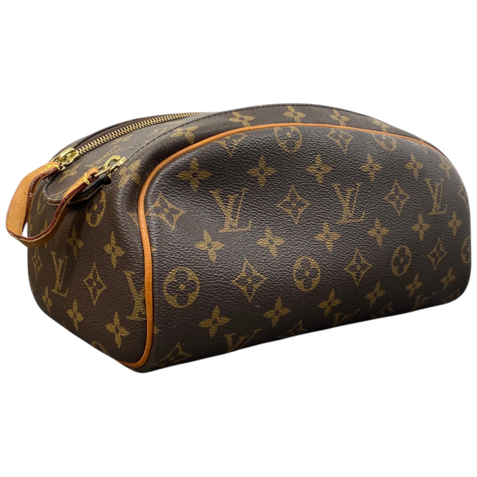 Men's Monogram Dopp Kit Toiletry Bag Brown - Photo 2