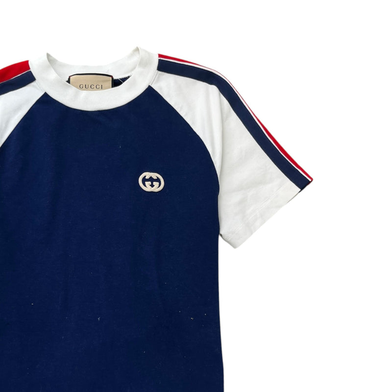 Men's Embroidered Logo T-Shirt Navy Size XS
