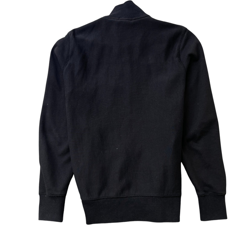 Men's Brit Check Full Zip Sweatshirt Black Size M