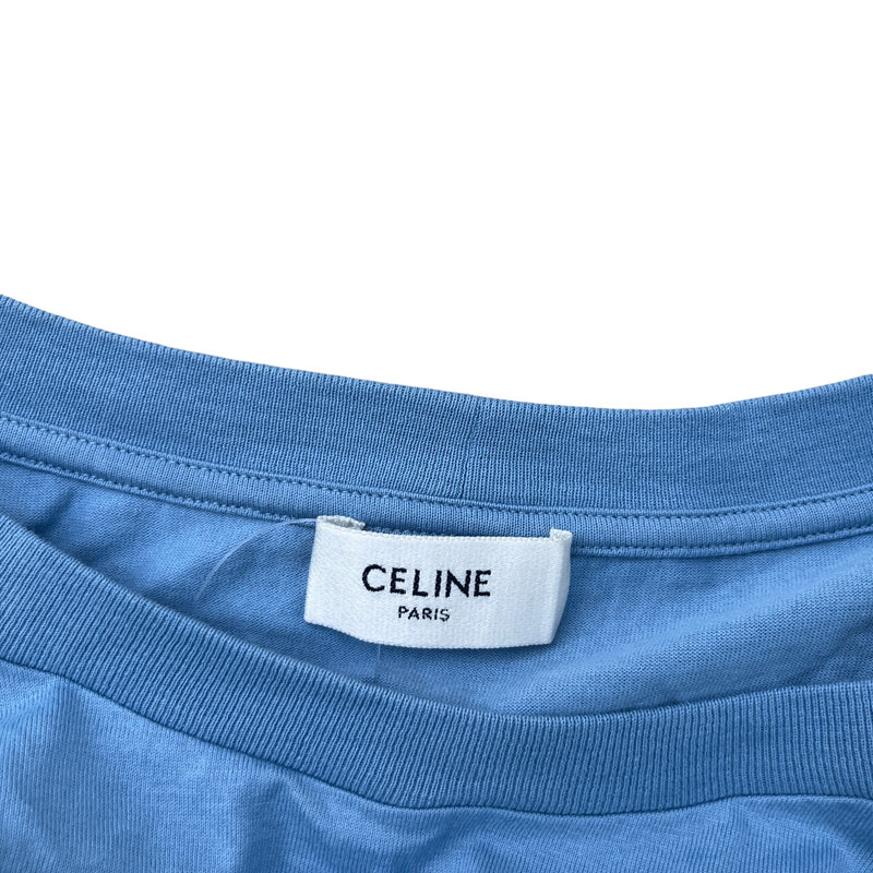 Men's Logo Print T-Shirt Blue Size M