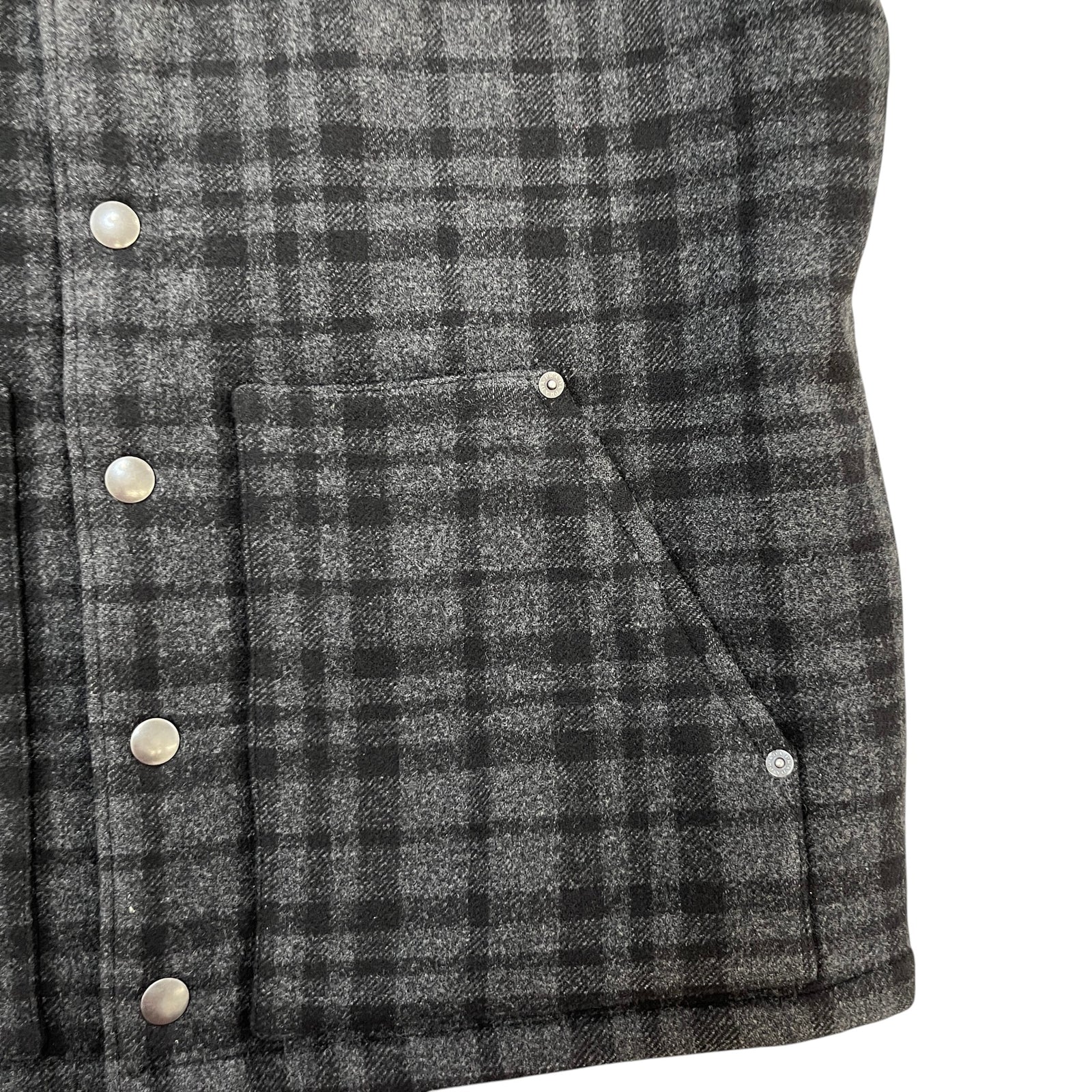 Men's Triangle Logo Plaid Gilet Black Size L - Photo 6
