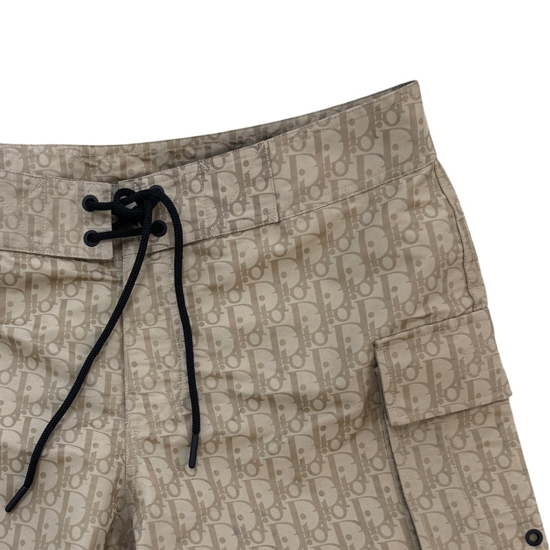 Men's Oblique Swim Shorts Beige Size M / W32