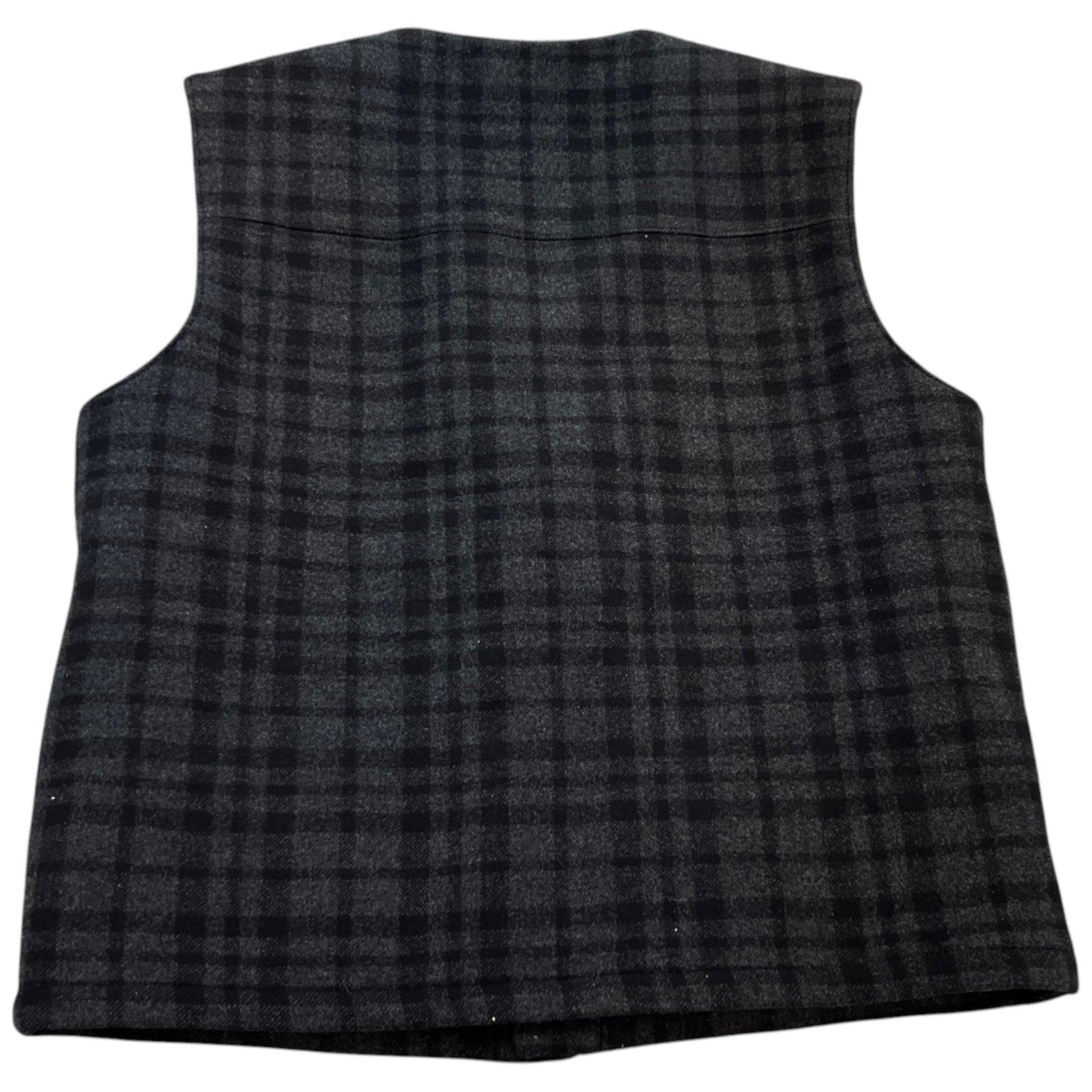 Men's Triangle Logo Plaid Gilet Black Size L - Photo 2