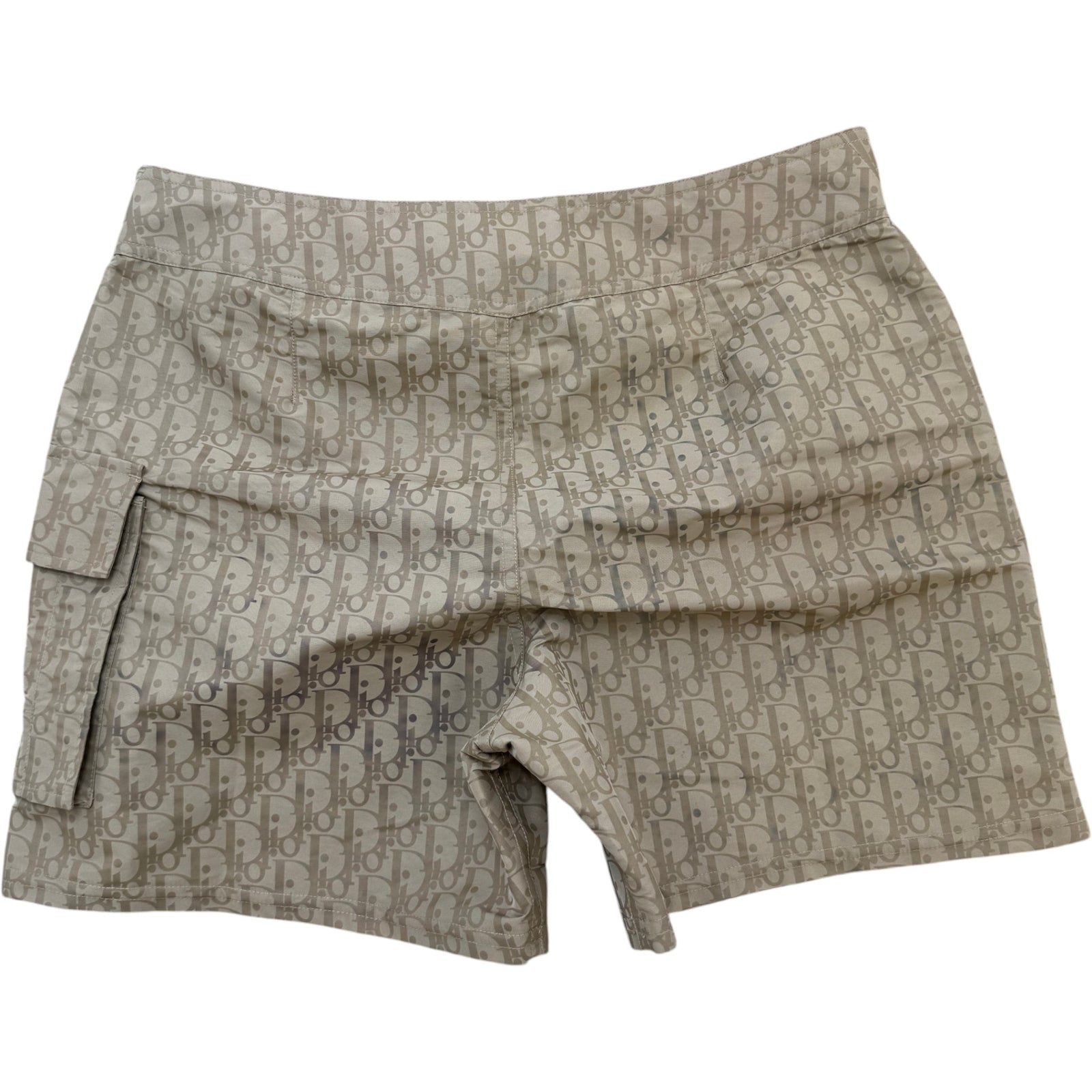 Men's Oblique Swim Shorts Beige Size M / W32 - Photo 2