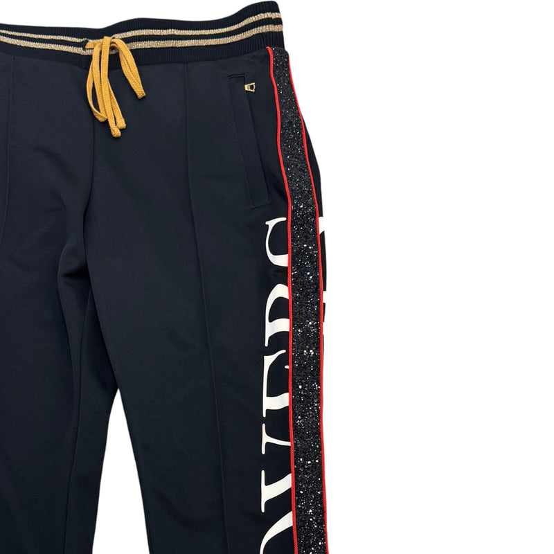 Men's Glitter Tape Joggers Black Size L / W34
