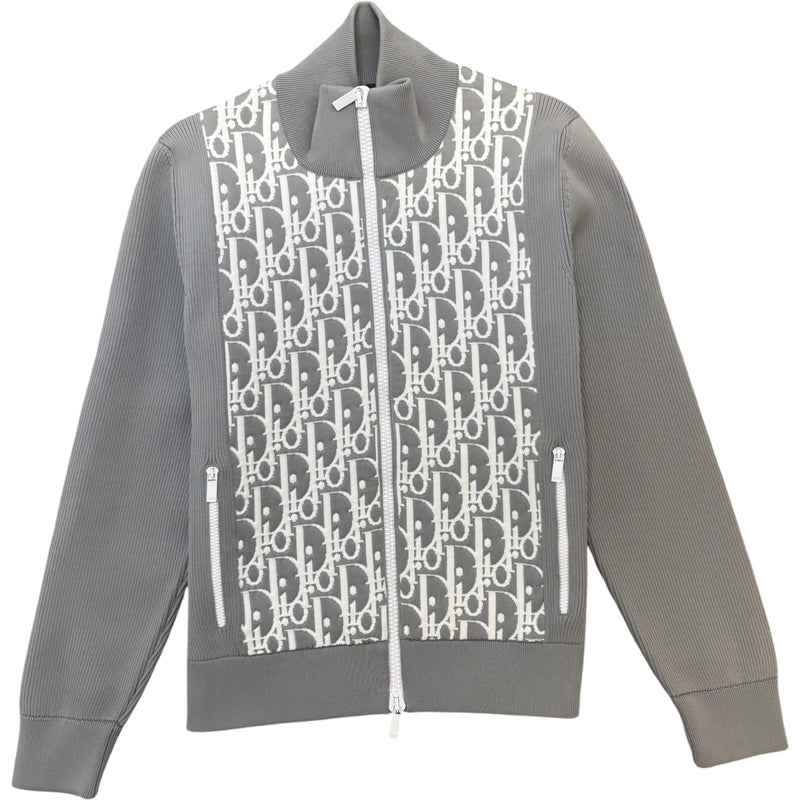 Men's Oblique Technical Track Jacket Grey Size M