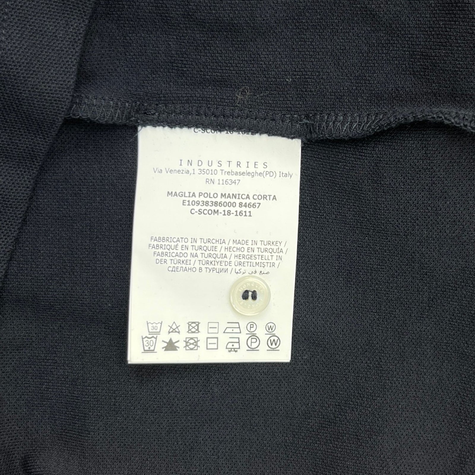 Men's Maglia Polo Shirt Black Size L - Photo 8