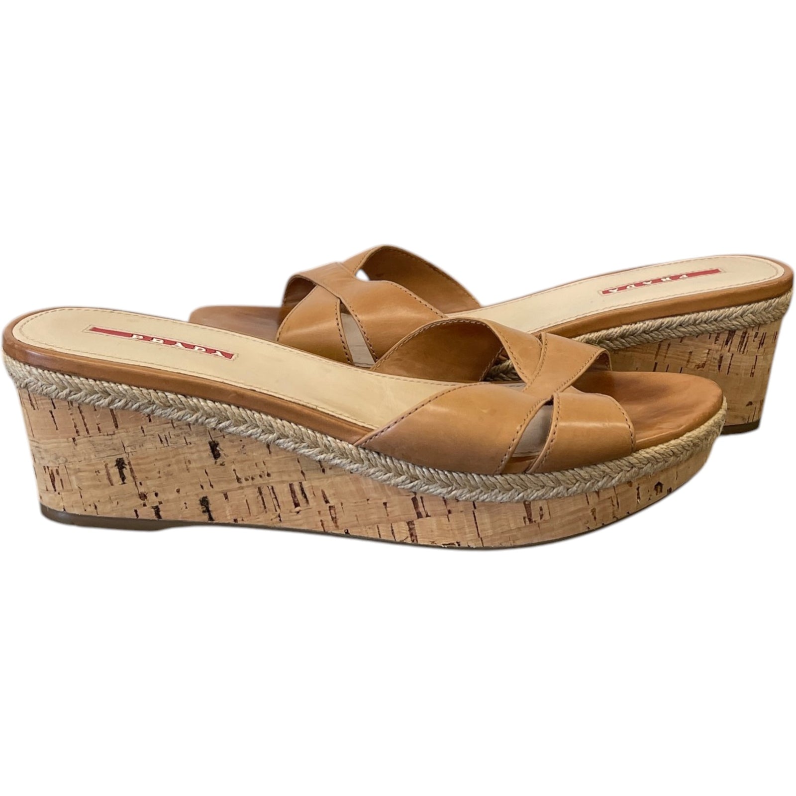 Women's Wedge Slides Sandals Beige Size EU 39.5 / UK 6.5 - Photo 3