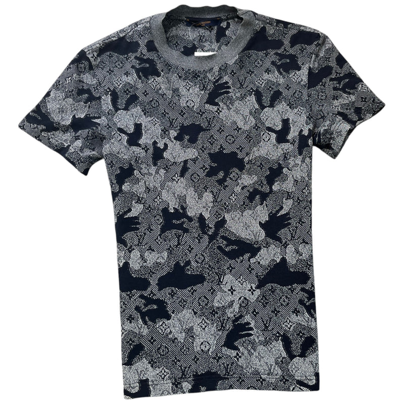 Men's Camo Jacquard T-Shirt Black Size XS