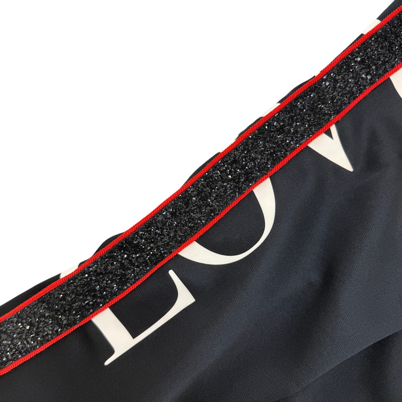 Men's Glitter Tape Joggers Black Size L / W34