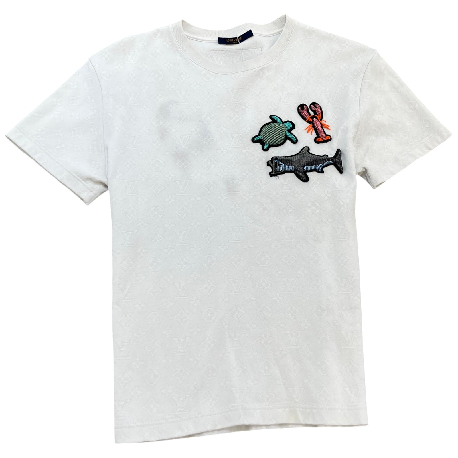 Men's Monogram Ocean Beads And Animals T-Shirt White Size S - Photo 1