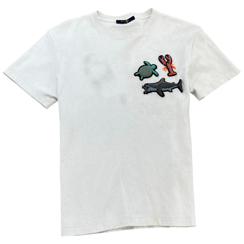 Men's Monogram Ocean Beads And Animals T-Shirt White Size S