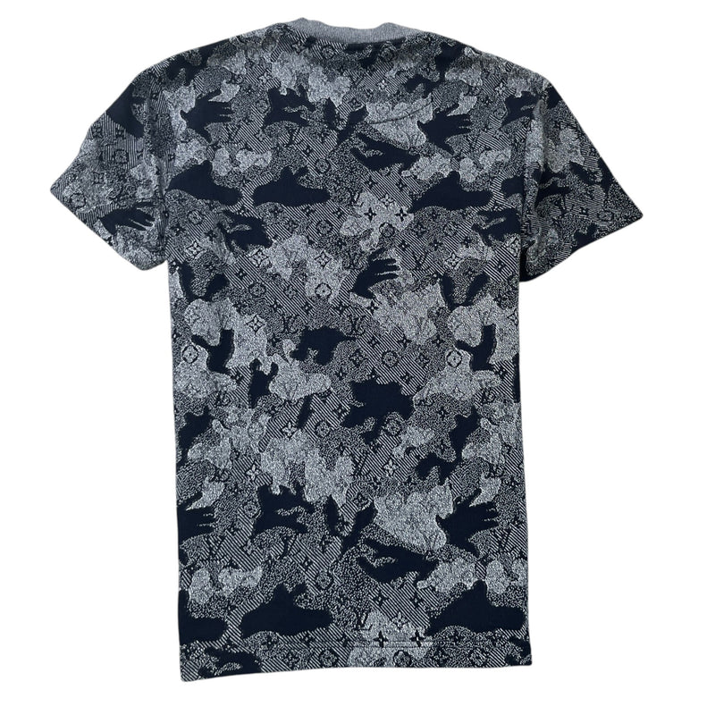 Men's Camo Jacquard T-Shirt Black Size XS