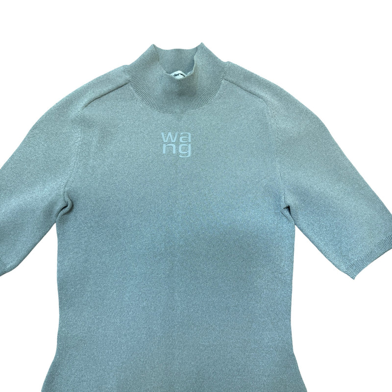 Women's Logo Short Sleeve Mini Dress Grey Size XS / UK 6