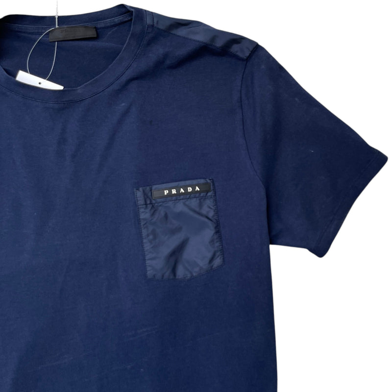 Men's Re-Nylon Pocket Logo T-Shirt Navy Size XL