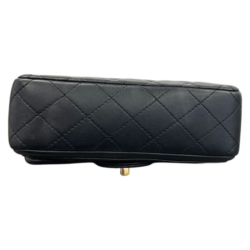 Women's Lambskin Quilted Mini Flap Crossbody Bag Black